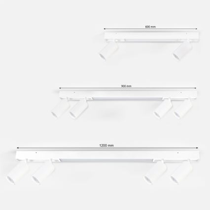 Brilagi - LED taškinis šviestuvas SELE 2xGU10/30W/230V + LED/15W baltas