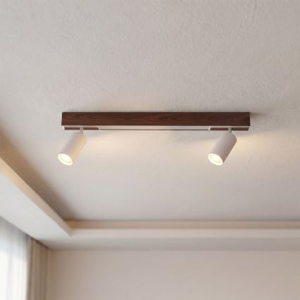 BRILAGI - LED taškinis šviestuvas SELE 2xGU10/30W/230V + LED/15W baltas/vyšnių dekoras