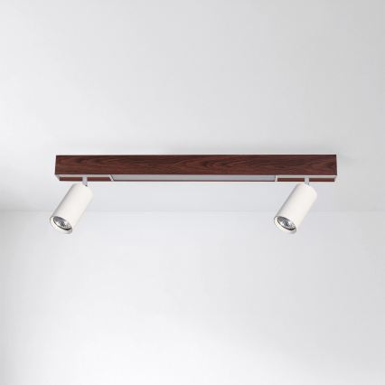 BRILAGI - LED taškinis šviestuvas SELE 2xGU10/30W/230V + LED/15W baltas/vyšnių dekoras