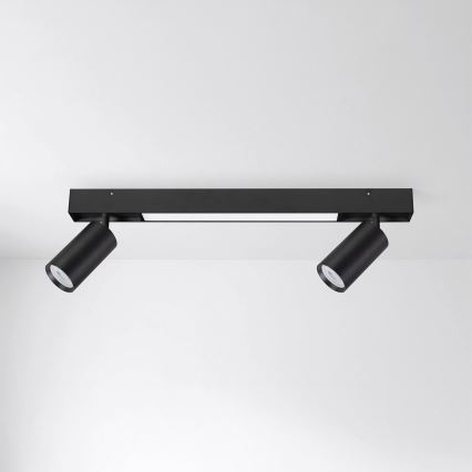 Brilagi - LED taškinis šviestuvas SELE 2xGU10/30W/230V + LED/15W juodas