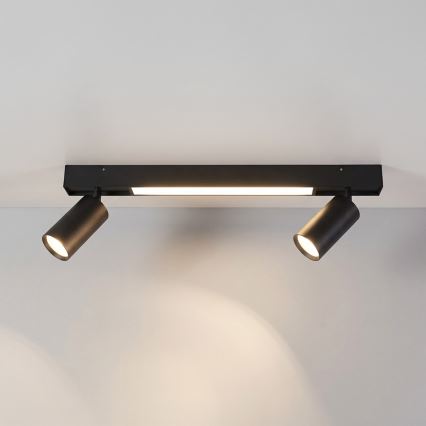 Brilagi - LED taškinis šviestuvas SELE 2xGU10/30W/230V + LED/15W juodas