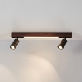 BRILAGI - LED taškinis šviestuvas SELE 2xGU10/30W/230V + LED/15W juodas/vyšnių dekoras