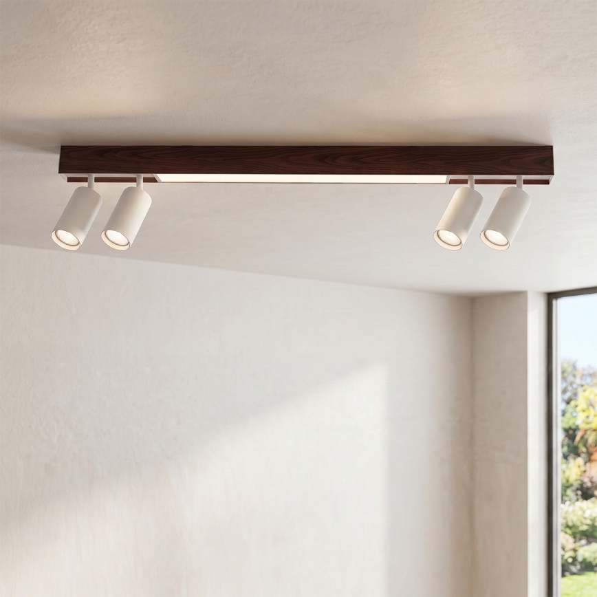 BRILAGI - LED Taškinis šviestuvas SELE 4xGU10/30W/230V + LED/20W balta/vyšnių dekoras