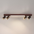BRILAGI - LED taškinis šviestuvas SELE 4xGU10/30W/230V + LED/20W juoda/ąžuolo dekoras