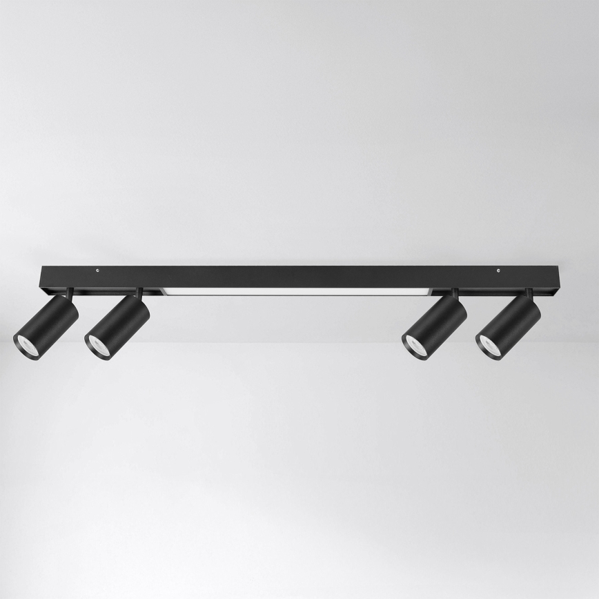 Brilagi - LED taškinis šviestuvas SELE 4xGU10/30W/230V + LED/25W juodas