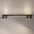 BRILAGI - LED Taškinis šviestuvas SELE 4xGU10/30W/230V + LED/25W juodas/vyšnių dekoras