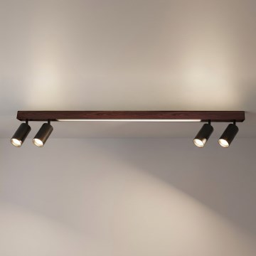 BRILAGI - LED Taškinis šviestuvas SELE 4xGU10/30W/230V + LED/25W juodas/vyšnių dekoras