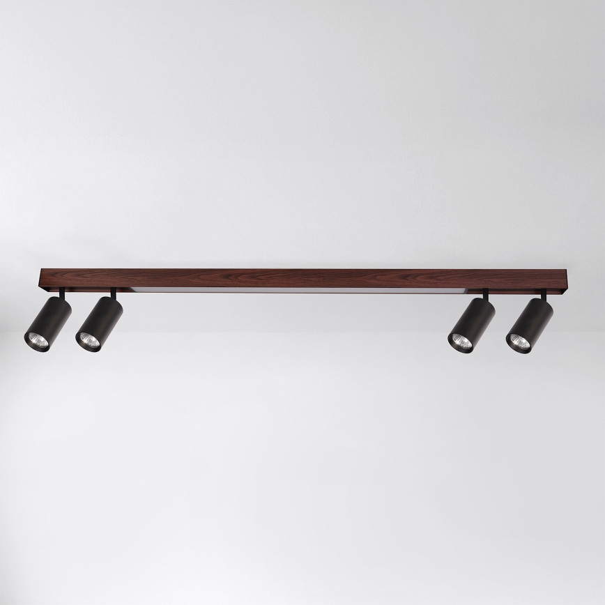BRILAGI - LED Taškinis šviestuvas SELE 4xGU10/30W/230V + LED/25W juodas/vyšnių dekoras
