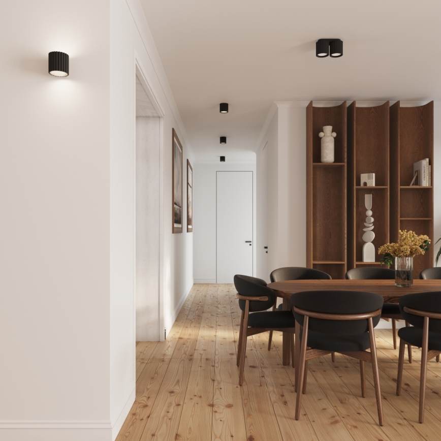 Brilagi - LED taškinis šviestuvas SFERA 1xGU10/10W/230V skersmuo 10 cm juodas