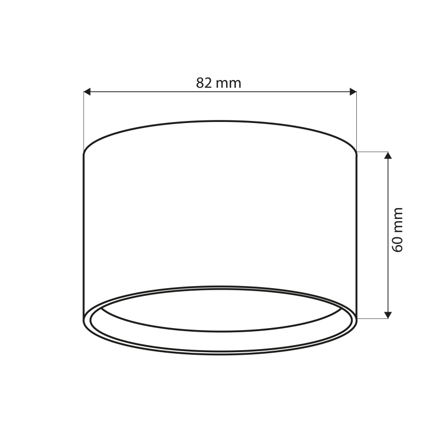 Brilagi - LED Taškinis šviestuvas SMOOTH 1xGX53/15W/230V juodas