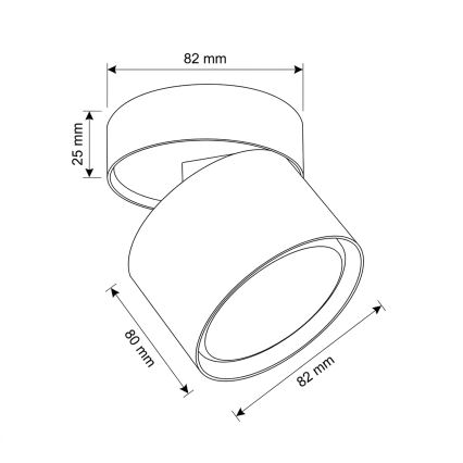 BRILAGI - LED taškinis šviestuvas SMOOTH TILTY 1xGX53/15W/230V baltas