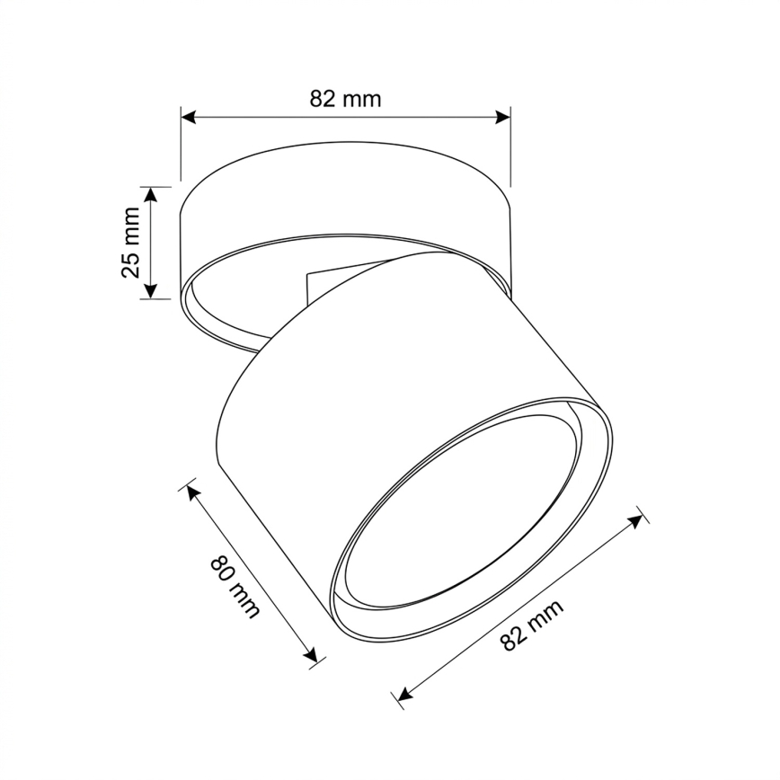 BRILAGI - LED taškinis šviestuvas SMOOTH TILTY 1xGX53/15W/230V baltas