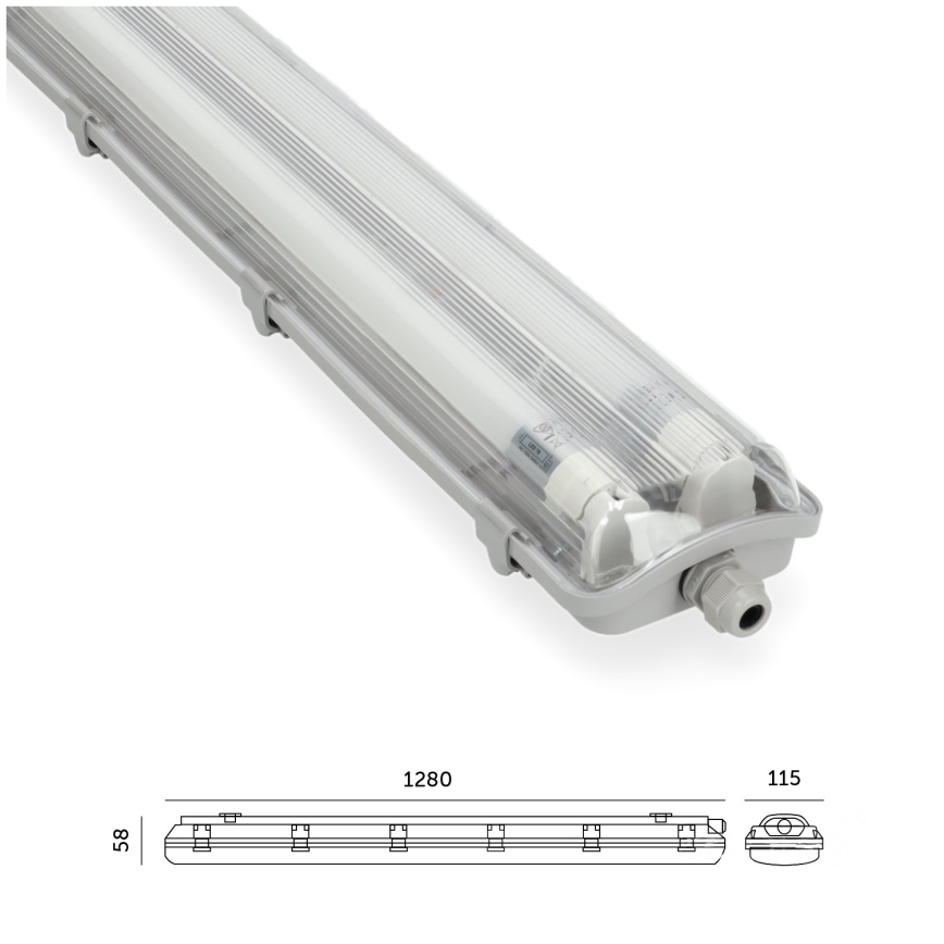 BRILAGI - LED techninis dulkėms atsparus šviestuvas OPTIMA T8 2xG13/18W/230V 4000K IP65 128 cm