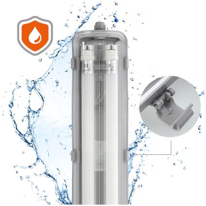 BRILAGI - LED techninis, dulkėms atsparus fluorescencinis šviestuvas OPTIMA T8 2xG13/18W/230V 6500K IP65 128 cm
