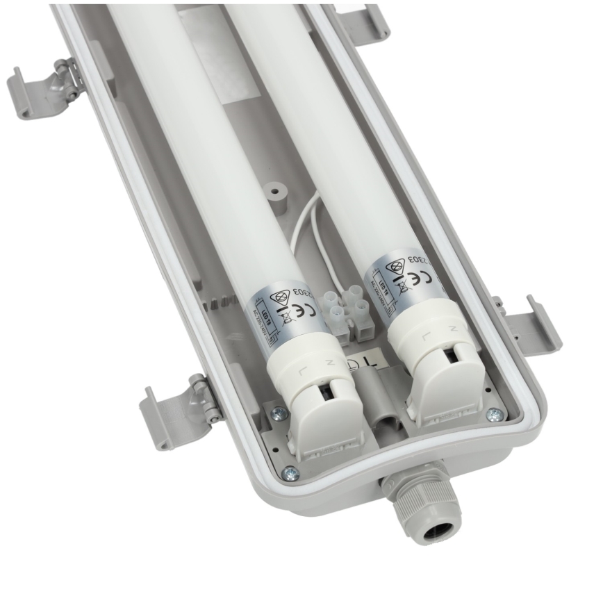 BRILAGI - LED techninis, dulkėms atsparus fluorescencinis šviestuvas OPTIMA T8 2xG13/18W/230V 6500K IP65 128 cm