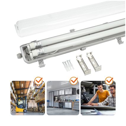 BRILAGI - LED techninis dulkėms atsparus fluorescencinis šviestuvas OPTIMA T8 2xG13/18W/230V 4000K IP65 128 cm - paletė 110 vnt