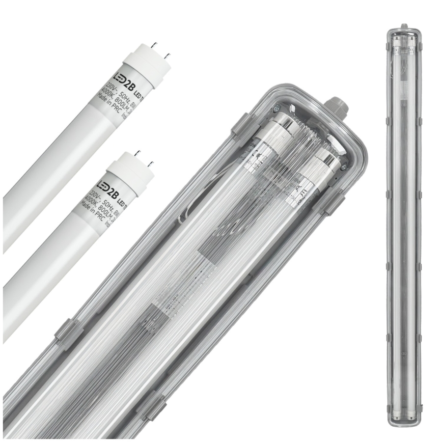 BRILAGI - LED techninis dulkėms atsparus fluorescencinis šviestuvas OPTIMA T8 2xG13/18W/230V 4000K IP65 128 cm - paletė 110 vnt