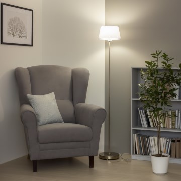 Brilagi - LED toršeras CERIA 1xE27/40W/230V skersmuo 25 cm balta/matinis chromas