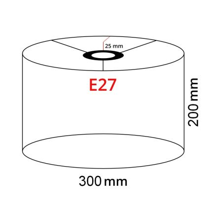 Brilagi - LED toršeras CERIA 1xE27/40W/230V skersmuo 30 cm juodas