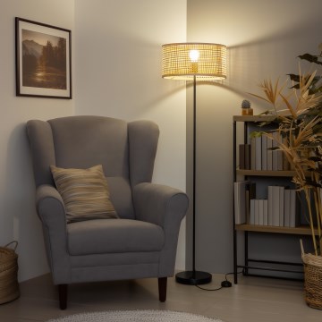 Brilagi - LED toršeras CERIA 1xE27/40W/230V, skersmuo 40 cm, bambukas/juoda