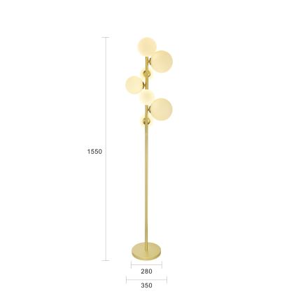 Brilagi - LED toršeras MILLA 7xG9/3W/230V auksas/balta