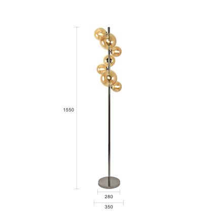 Brilagi - LED toršeras MILLA 7xG9/3W/230V blizgus chromas/auksas