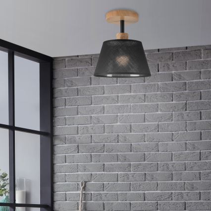 Brilagi - LED  Tvirtinamas sietynas ANTHONY 1xE14/60W/230V ąžuolas/juoda