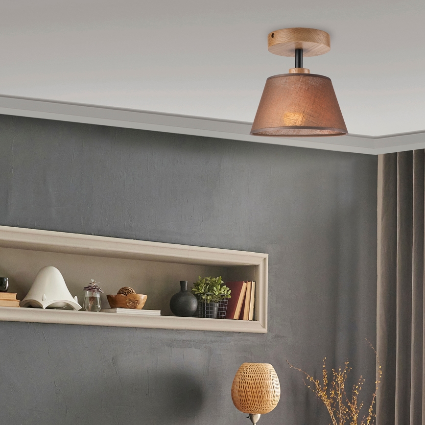 Brilagi - LED  Tvirtinamas sietynas ANTHONY 1xE14/60W/230V ąžuolas/ruda