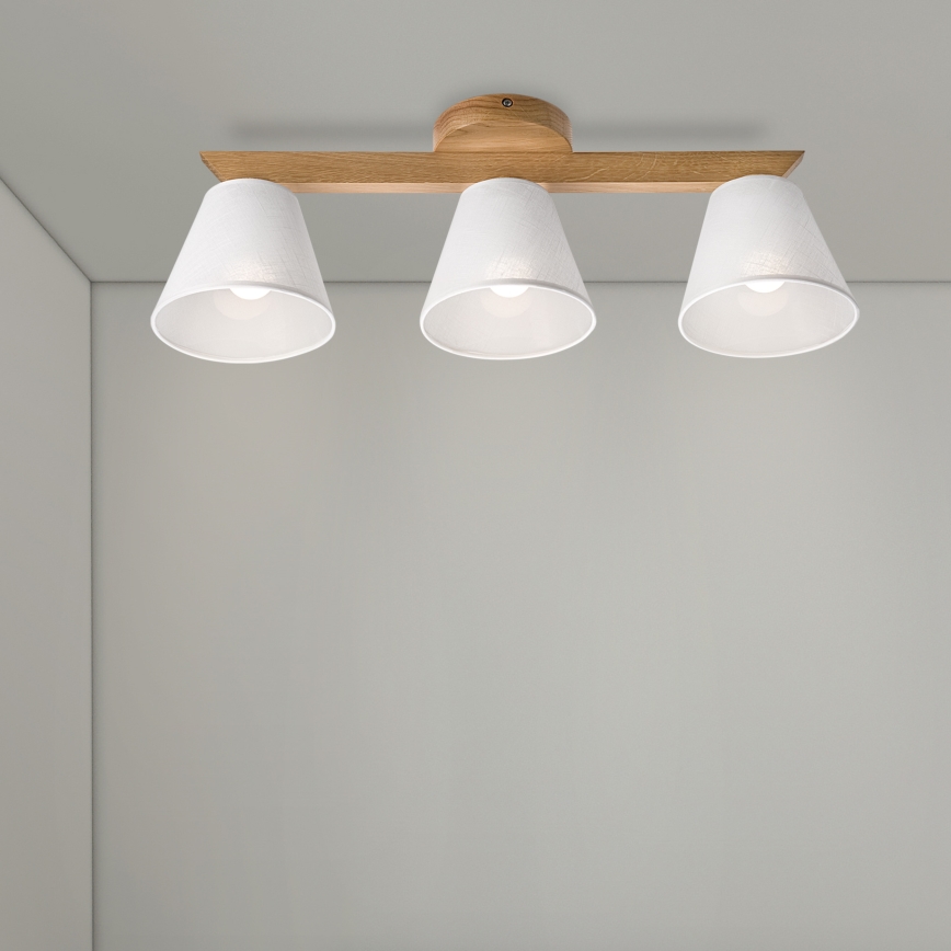 Brilagi - LED  Tvirtinamas sietynas ANTHONY 3xE14/40W/230V ąžuolas/balta