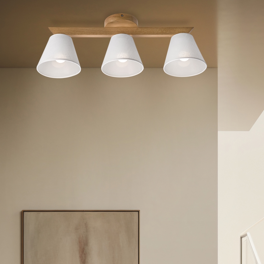 Brilagi - LED  Tvirtinamas sietynas ANTHONY 3xE14/40W/230V ąžuolas/balta