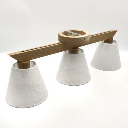 Brilagi - LED  Tvirtinamas sietynas ANTHONY 3xE14/40W/230V ąžuolas/balta