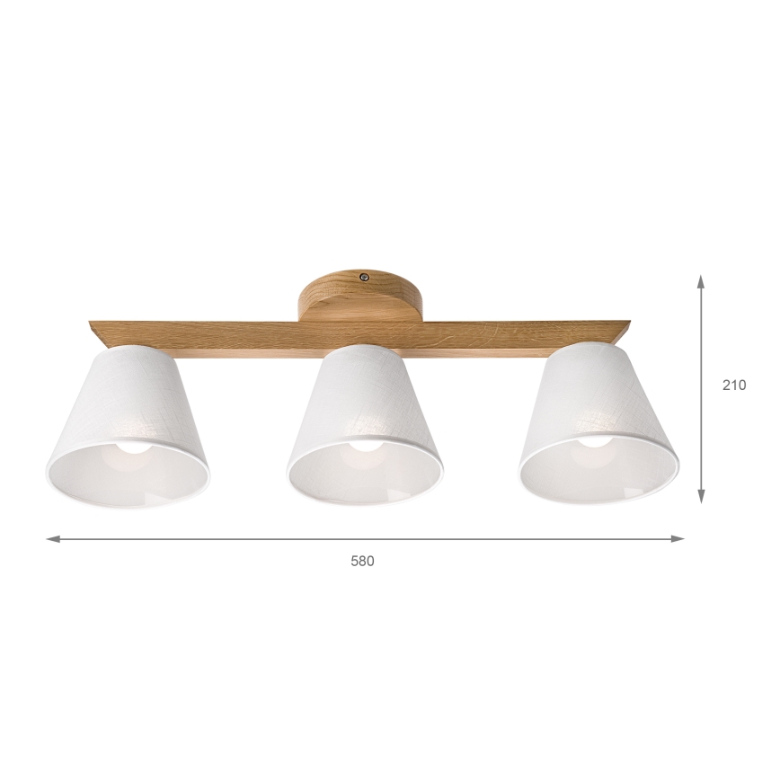 Brilagi - LED  Tvirtinamas sietynas ANTHONY 3xE14/40W/230V ąžuolas/balta