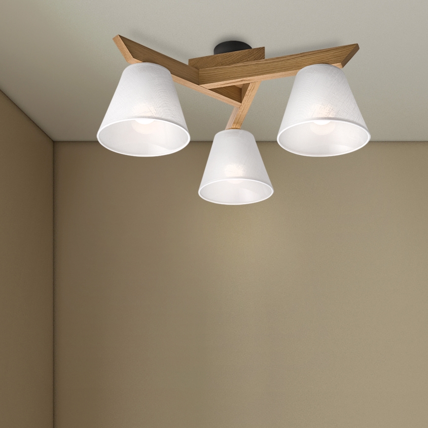 Brilagi - LED  Tvirtinamas sietynas ANTHONY 3xE14/40W/230V ąžuolas/balta