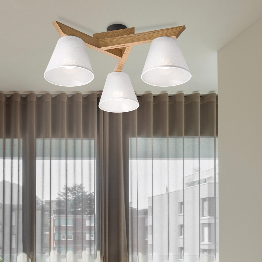 Brilagi - LED  Tvirtinamas sietynas ANTHONY 3xE14/40W/230V ąžuolas/balta