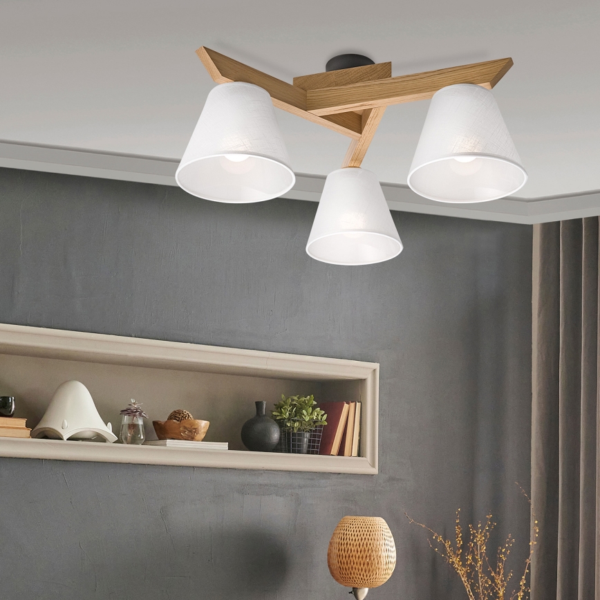 Brilagi - LED  Tvirtinamas sietynas ANTHONY 3xE14/40W/230V ąžuolas/balta