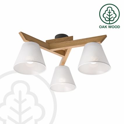 Brilagi - LED  Tvirtinamas sietynas ANTHONY 3xE14/40W/230V ąžuolas/balta