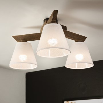 Brilagi - LED  Tvirtinamas sietynas ANTHONY 3xE14/40W/230V ąžuolas/balta