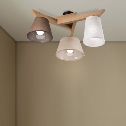 Brilagi - LED  Tvirtinamas sietynas ANTHONY 3xE14/40W/230V ąžuolas
