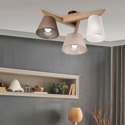 Brilagi - LED  Tvirtinamas sietynas ANTHONY 3xE14/40W/230V ąžuolas