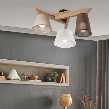 Brilagi - LED  Tvirtinamas sietynas ANTHONY 3xE14/40W/230V ąžuolas