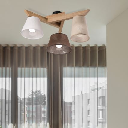 Brilagi - LED  Tvirtinamas sietynas ANTHONY 3xE14/40W/230V ąžuolas
