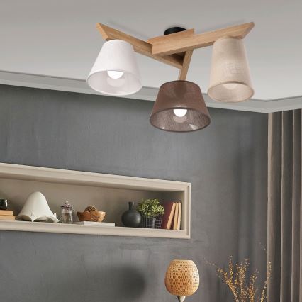 Brilagi - LED  Tvirtinamas sietynas ANTHONY 3xE14/40W/230V ąžuolas