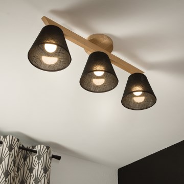 Brilagi - LED  Tvirtinamas sietynas ANTHONY 3xE14/40W/230V ąžuolas/juoda