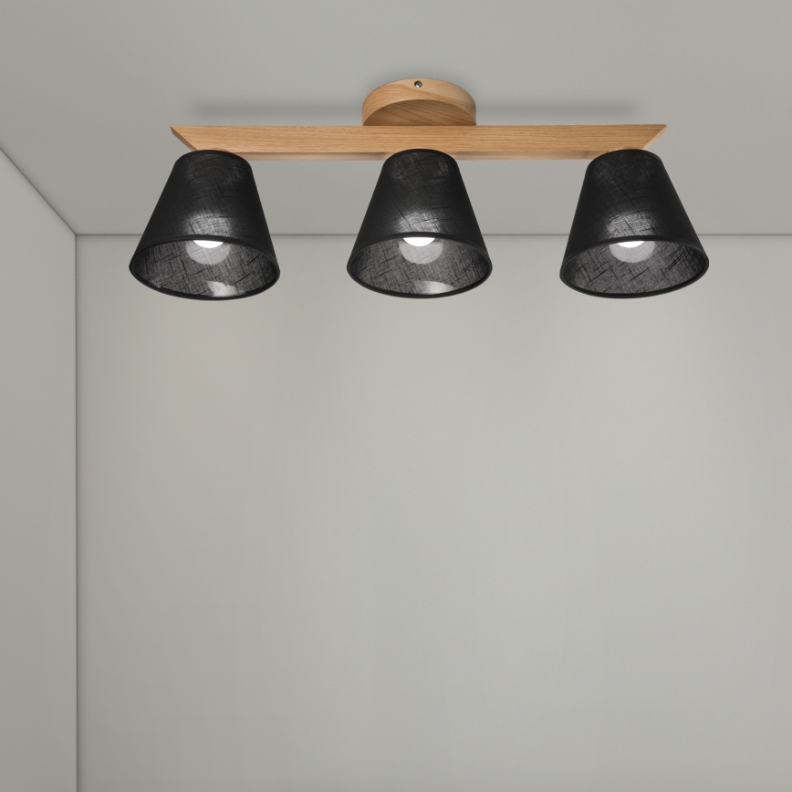 Brilagi - LED  Tvirtinamas sietynas ANTHONY 3xE14/40W/230V ąžuolas/juoda
