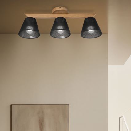 Brilagi - LED  Tvirtinamas sietynas ANTHONY 3xE14/40W/230V ąžuolas/juoda