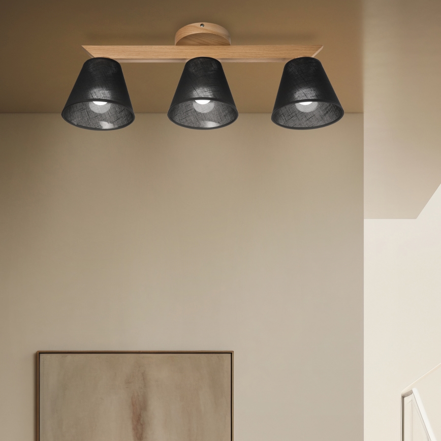 Brilagi - LED  Tvirtinamas sietynas ANTHONY 3xE14/40W/230V ąžuolas/juoda