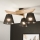 Brilagi - LED  Tvirtinamas sietynas ANTHONY 3xE14/40W/230V ąžuolas/juoda