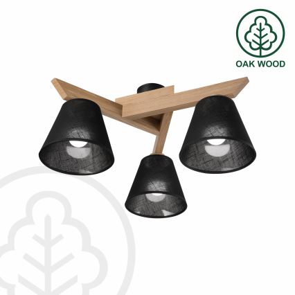Brilagi - LED  Tvirtinamas sietynas ANTHONY 3xE14/40W/230V ąžuolas/juoda
