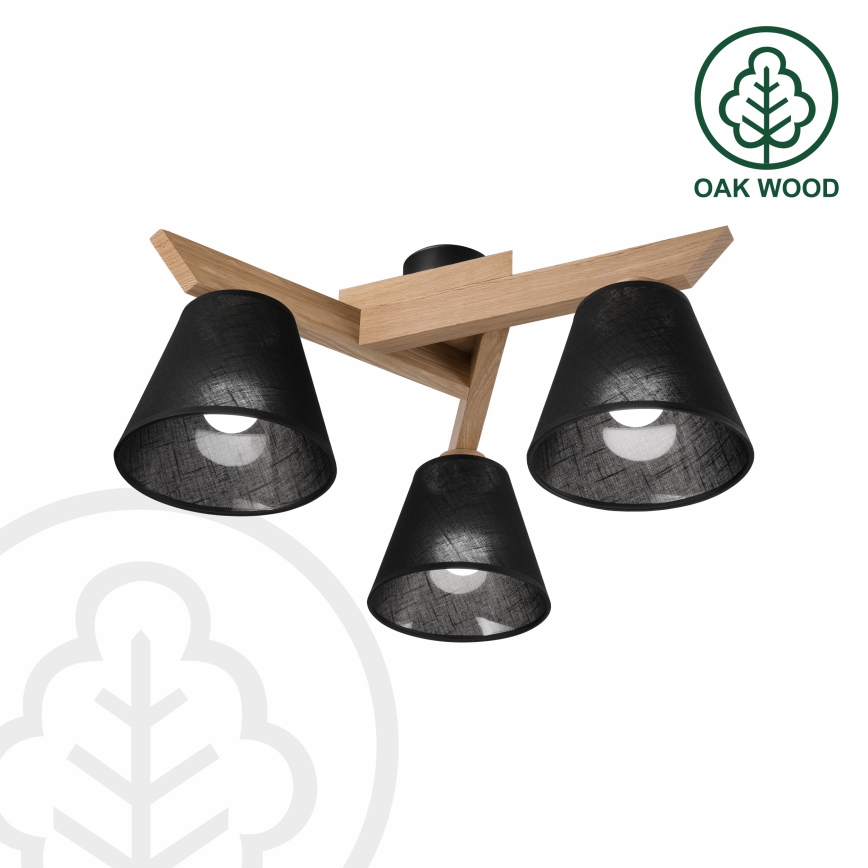 Brilagi - LED  Tvirtinamas sietynas ANTHONY 3xE14/40W/230V ąžuolas/juoda