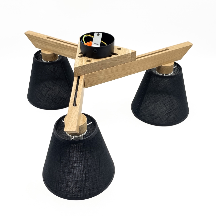 Brilagi - LED  Tvirtinamas sietynas ANTHONY 3xE14/40W/230V ąžuolas/juoda